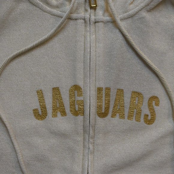 Couture Womens NFL Jacksonville Jaguars Play Action Cream Hoodie New XS - Picture 8 of 8